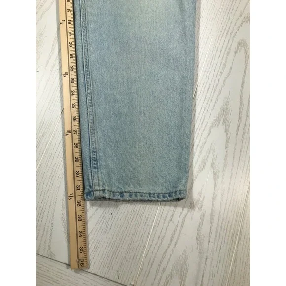 Vintage Levis Orange Tab Jeans Mens 42x32 Light Blue Relaxed Tapered Made In USA - Picture 6 of 12